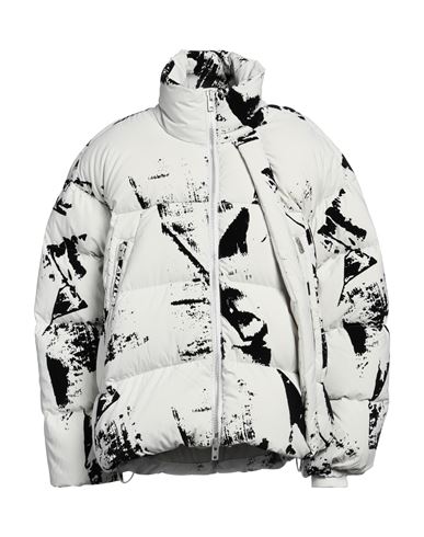 Shop Y-3 Woman Puffer White Size L Recycled Polyamide