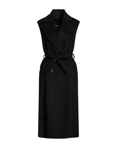 PATRIZIA PEPE PATRIZIA PEPE WOMAN COAT BLACK SIZE 8 WOOL, POLYAMIDE 