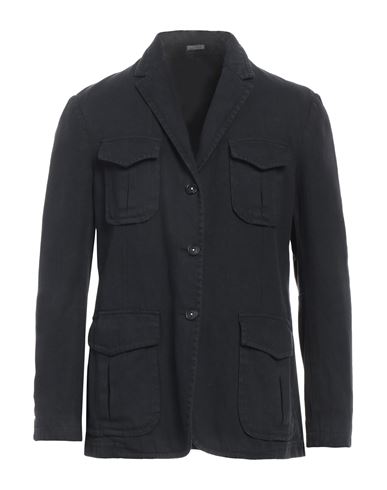 Massimo Alba Man Jacket Midnight Blue Size L Cotton, Wool