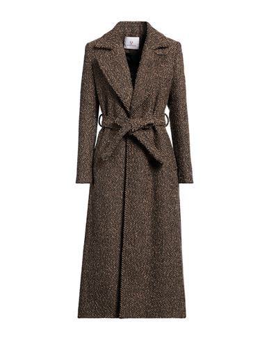 White Wise Woman Coat Camel Size 8 Polyester In Brown