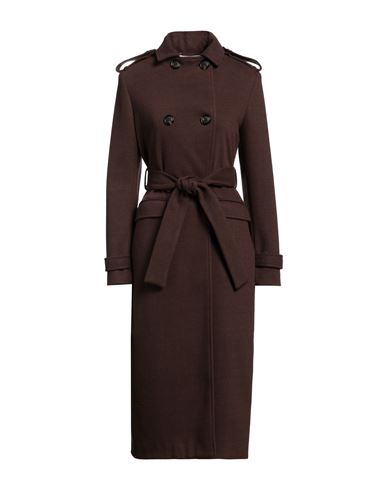 White Wise Woman Coat Cocoa Size 8 Polyester In Brown