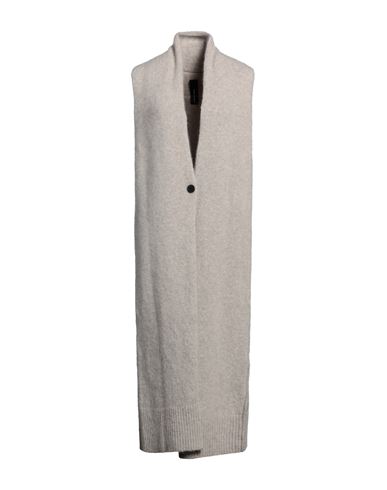 Shop Isabel Benenato Woman Cardigan Light Grey Size 4 Mohair Wool, Wool, Polyamide, Elastane