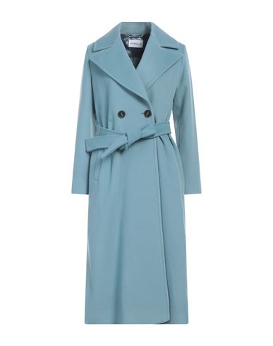 Marella Woman Coat Light Blue Size 2 Virgin Wool