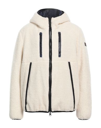 Shop Peuterey Man Puffer Ivory Size Xl Acrylic, Polyester, Wool, Polyamide In White