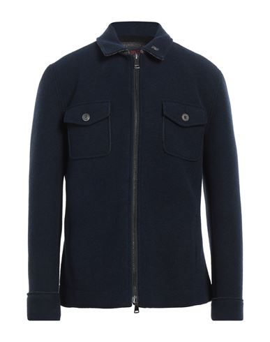 Shop Bob Man Jacket Navy Blue Size 44 Polyester, Polyacrylic, Wool, Elastane