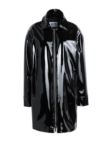 MOSCHINO JEANS MOSCHINO JEANS WOMAN COAT BLACK SIZE 12 VISCOSE, ELASTANE 
