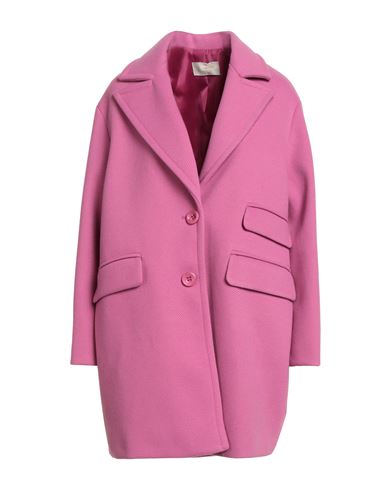 Kaos Jeans Woman Coat Magenta Size 4 Polyester In Pink