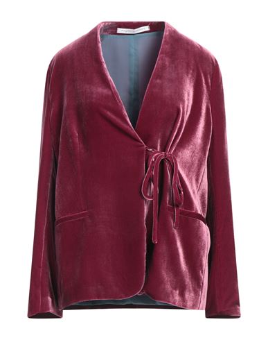 Maison Laviniaturra Woman Jacket Garnet Size 6 Viscose, Silk In Red