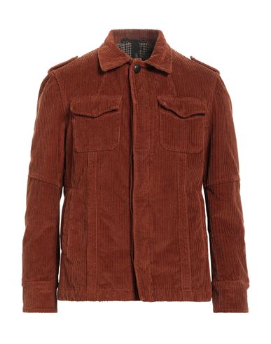 Shop Messagerie Man Jacket Tan Size 44 Cotton, Elastane In Brown