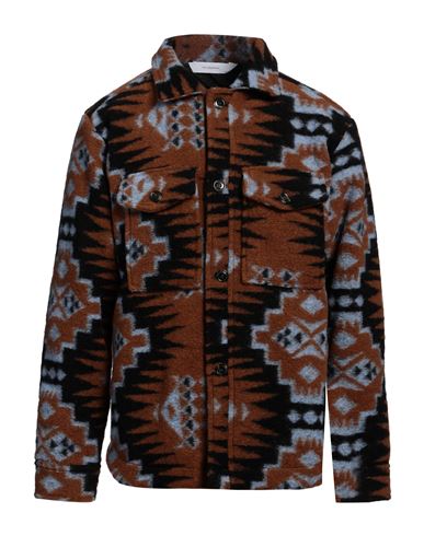 Stilosophy Man Jacket Brown Size Xl Polyester, Polyamide, Wool In Black