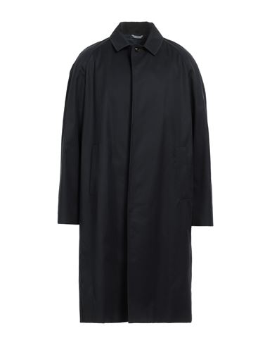 Cruna Man Overcoat & Trench Coat Midnight Blue Size 38 Cotton In Black