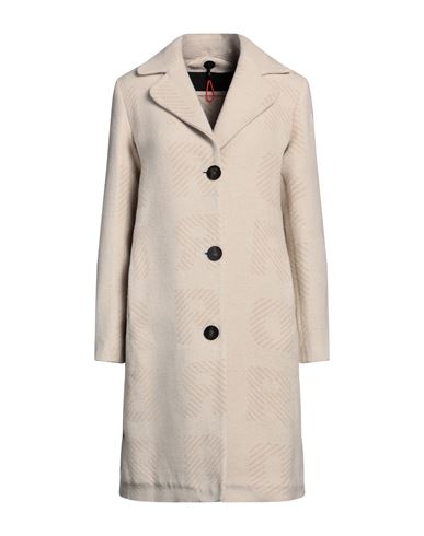 Rrd Woman Coat Beige Size 10 Wool, Polyamide In Neutral