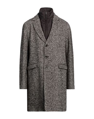 Herno Man Coat Dark Brown Size 46 Recycled Wool, Acrylic, Polyamide, Polyester, Alpaca Wool In Brown