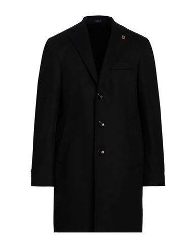 Breras Milano Man Coat Black Size 44 Wool, Polyamide, Cashmere