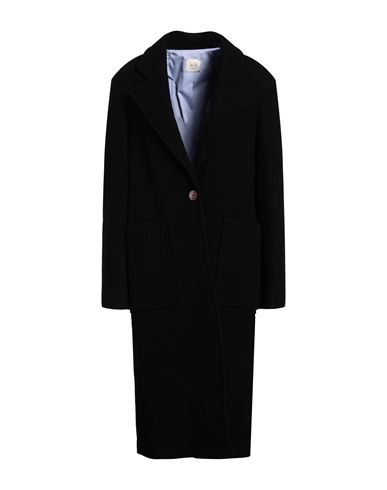 ALYSI ALYSI WOMAN COAT BLACK SIZE 4 WOOL, POLYAMIDE 
