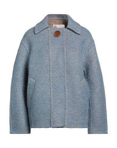 Woman Coat Light blue Size 8 Wool, Synthetic fibers, Mohair wool, Alpaca wool, Silk