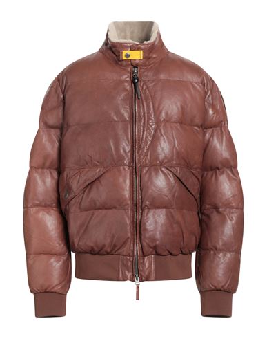Parajumpers Man Puffer Tan Size S Lambskin, Wool, Polyester In Brown