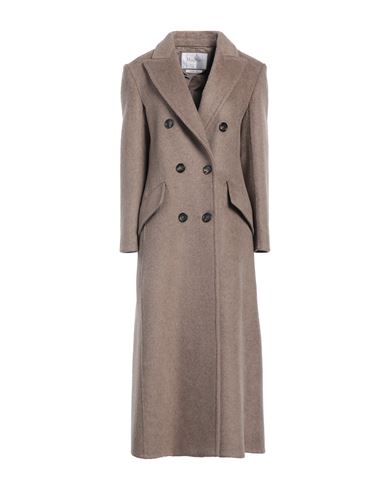 Max Mara Woman Coat Light Brown Size 8 Cashmere, Virgin Wool