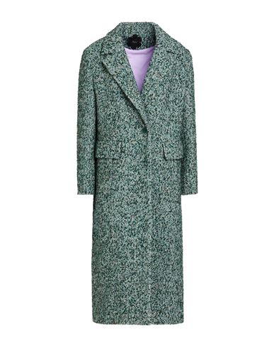 MOUCHE MOUCHE WOMAN COAT EMERALD GREEN SIZE 10 WOOL, POLYESTER, ACRYLIC, VISCOSE, ALPACA WOOL 