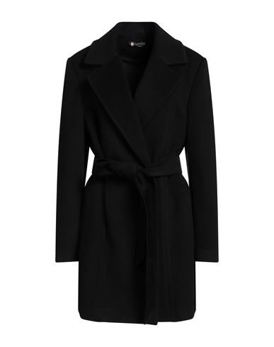 Camilla  Milano Camilla Milano Woman Coat Black Size 14 Polyester, Viscose, Elastane