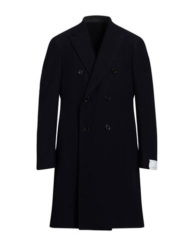 Caruso Man Coat Midnight Blue Size 48 Wool