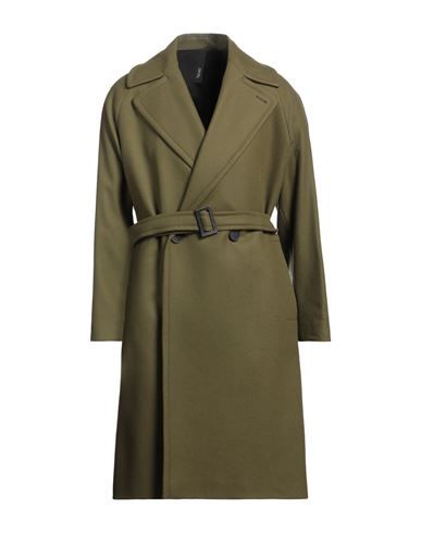Hevo Hevò Man Coat Military Green Size 40 Virgin Wool, Polyamide