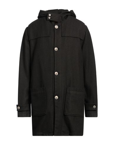 Santaniello Man Coat Military Green Size 40 Cashmere, Polyamide In Green
