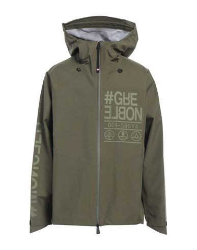 Moncler Grenoble Man Jacket Military Green Size 4 Polyester In Green