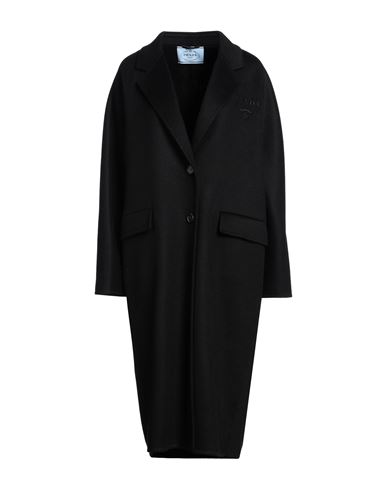 Prada Woman Coat Black Size 2 Cashmere