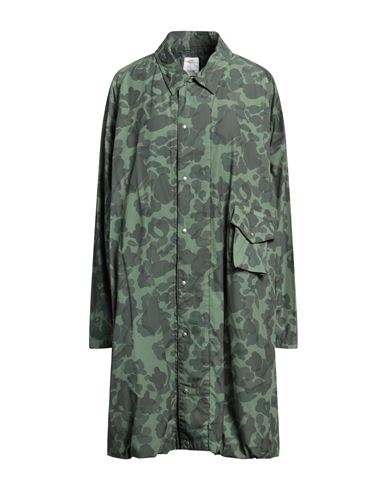 Visvim Woman Overcoat & Trench Coat Military Green Size 1 Nylon, Cotton In Multi