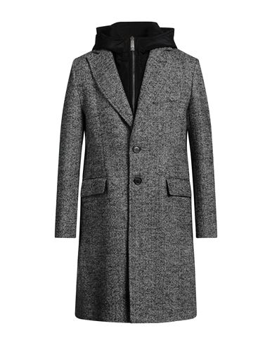 John Richmond Man Coat Black Size 44 Polyester In Gray