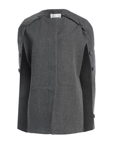 Jil Sander Woman Cape Grey Size 4 Virgin Wool, Polyamide In Gray
