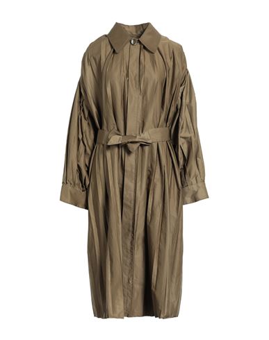 Mm6 Maison Margiela Woman Overcoat & Trench Coat Military Green Size 8 Polyester, Cotton