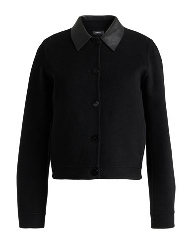 Theory Woman Jacket Black Size 0 Wool, Cashmere