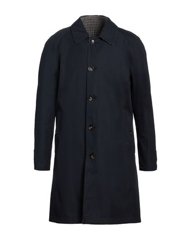 L'impermeabile Man Overcoat & Trench Coat Navy Blue Size 36 Cotton