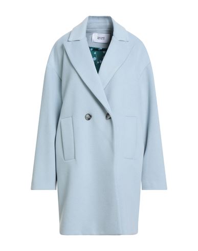 Silvian Heach Woman Coat Sky Blue Size 8 Polyester, Viscose