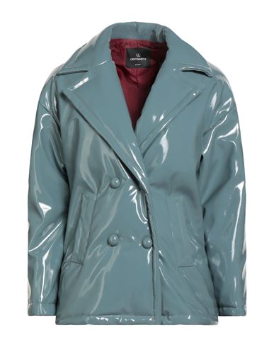 Cristinaeffe Woman Jacket Pastel Blue Size Xl Polyurethane, Polyester, Elastane
