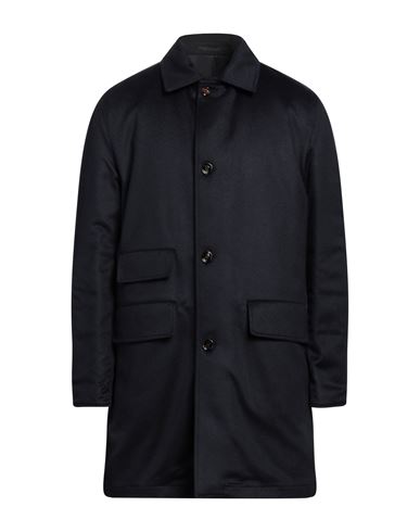 Kired Man Coat Navy Blue Size 42 Cashmere, Polyester