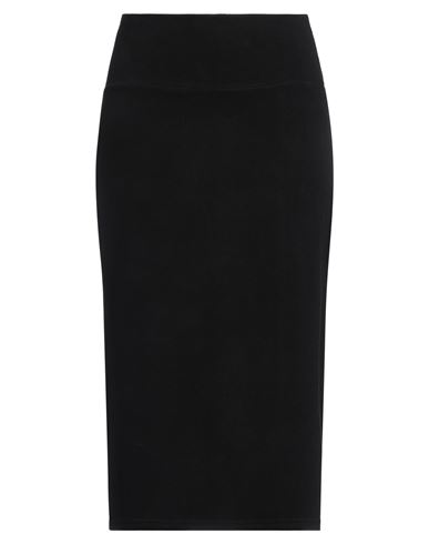Neirami Woman Midi Skirt Black Size L Chlorofiber, Cotton, Elastane In Black