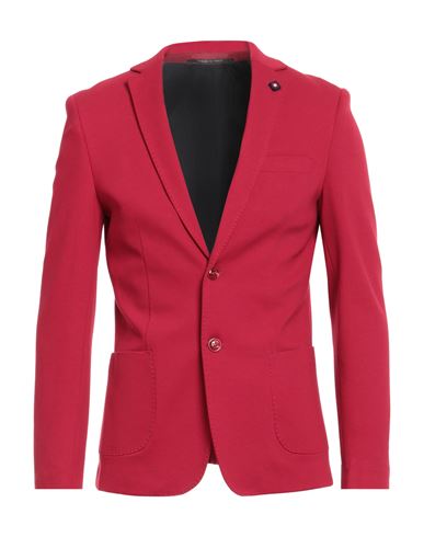 Exibit Man Blazer Garnet Size 40 Viscose, Polyamide, Elastane In Red