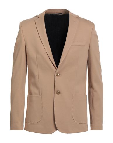 Exibit Man Blazer Camel Size 38 Viscose, Polyamide, Elastane In Sand