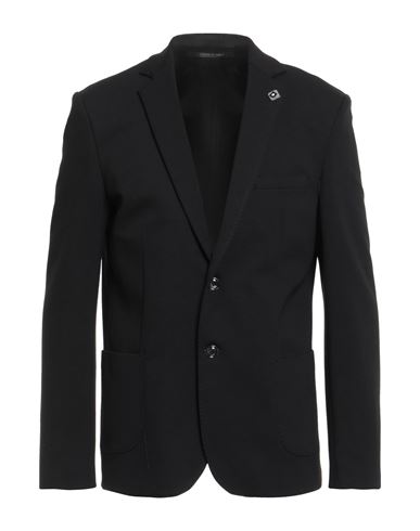 Exibit Man Blazer Black Size 44 Viscose, Polyamide, Elastane In Black