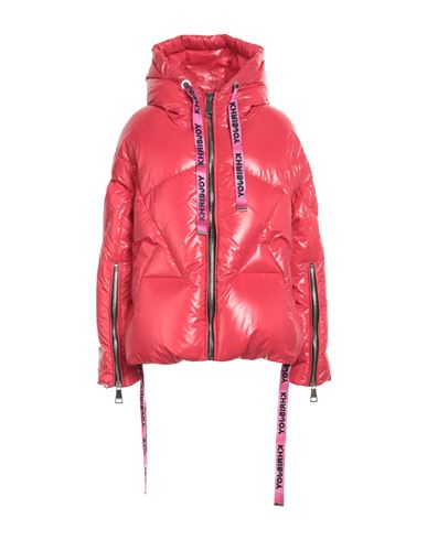 Shop Khrisjoy Woman Puffer Coral Size 0 Polyamide In Red