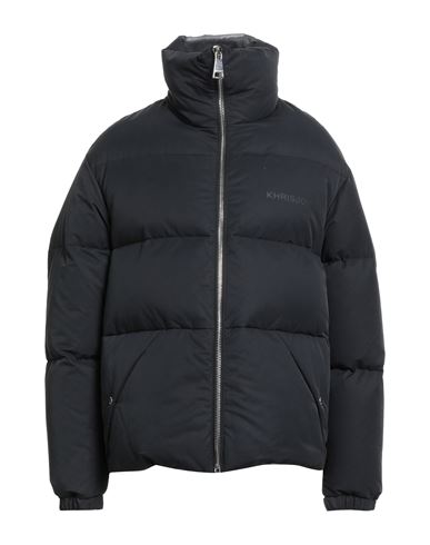 Khrisjoy Man Puffer Black Size 1 Cotton, Polyamide In Blue