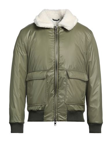 Shop Daniele Alessandrini Man Jacket Military Green Size 42 Polyamide, Polyester, Acrylic, Wool