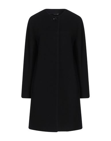 Shop Cinzia Rocca Woman Coat Black Size 12 Wool, Polyamide, Cashmere