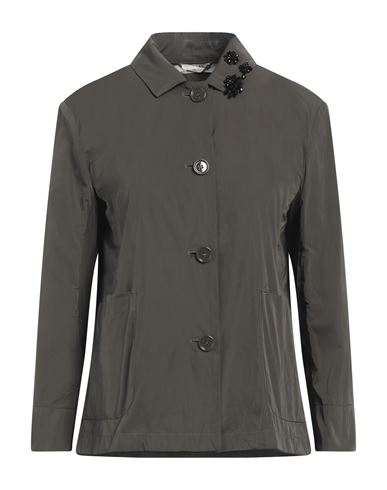 Shop 's Max Mara Woman Jacket Military Green Size 10 Polyester