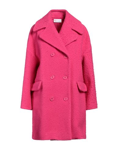 Red Valentino Woman Coat Fuchsia Size 4 Virgin Wool In Pink