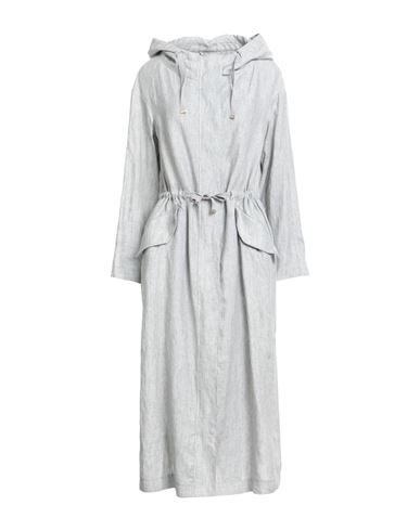 Herno Woman Overcoat & Trench Coat Grey Size 8 Linen, Cotton, Acetate In Grey