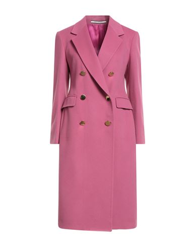 Tagliatore 02-05 Woman Coat Fuchsia Size 4 Virgin Wool, Cashmere In Pink